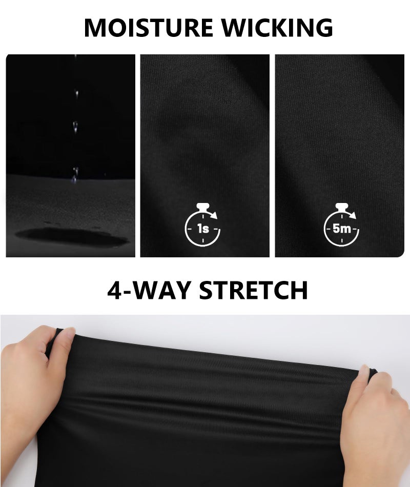 ZITY Mens Golf Shirt Short Sleeve Sport Moisture Wicking Performance Print Golf Polo Shirts for Men Collared Casual T-Shirt Black Orange X-Large - Image 5