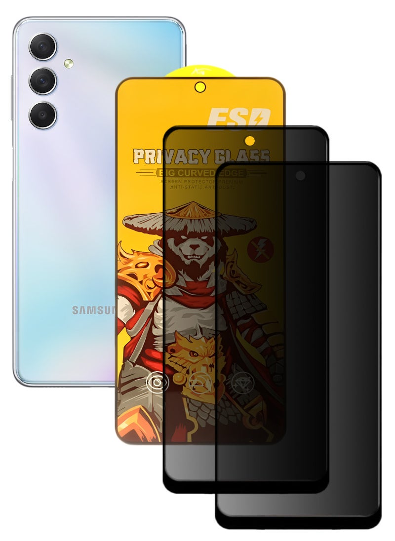 ESD 2 Pieces Tempered Dustproof Privacy Glass Screen Protector Compatible For Samsung Galaxy M54 5G - Image 1