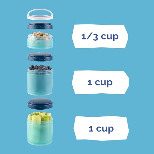 Whiskware Stackable Snack Containers for Kids and Toddlers, 3 Stackable Snack Cups for School or Travel, Sharks(Pack of 1) - Image 4