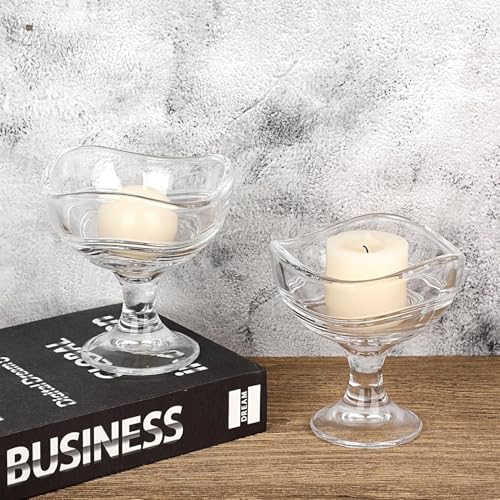 WRINGO 200 ML Ice Cream Glasses Cups Dishes for Desserts, Milkshake,Fruit and Pudding Glass Serving Bowls, Perfect for Home, Restaurants and Parties Dishwasher Safe (Set of 6) (WA-08) - Image 2
