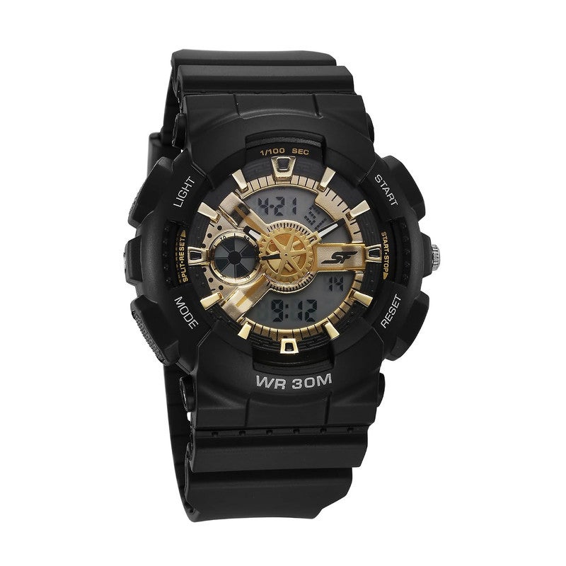 Sonata SF Bold Black & Gold Design Men's Watch - Perfect Blend of Elegance and Strength-77137PP02 - Image 4