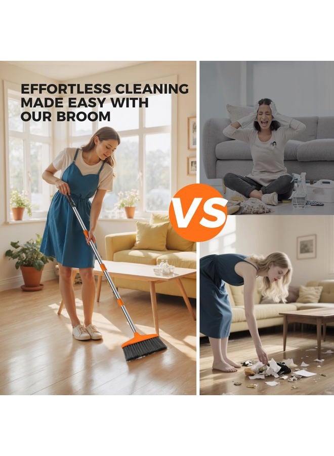Nodirz Handy Broom, Indoor/Outdoor Brooms, Duty Kitchen Broom, for Home Garage Kitchen Office Courtyard Lobby Patio Lawn Concrete (1, Orange) - Image 5