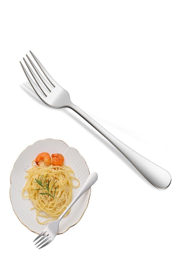 Dehov 8-Piece 6.7'' Salad Forks Set,Durable Dishwasher Safe Stainless Steel Dessert Forks,Silverware Fork,Fltaware Fork For Home Kitchen - Image 1