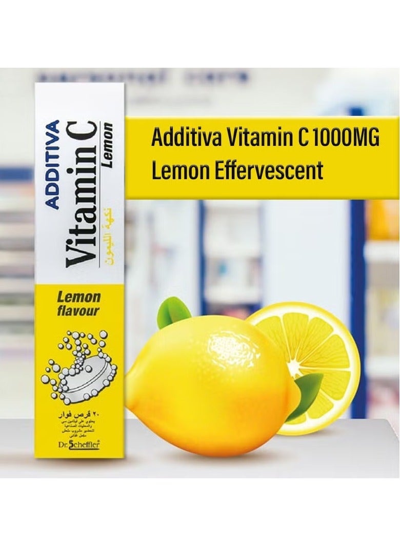 Additiva Vitamin C 1000Mg Lemon Effervescent Tablets 20'S - Image 2