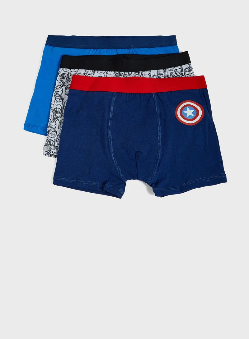 MARVEL Youth 3 Pack Avengers Boxers