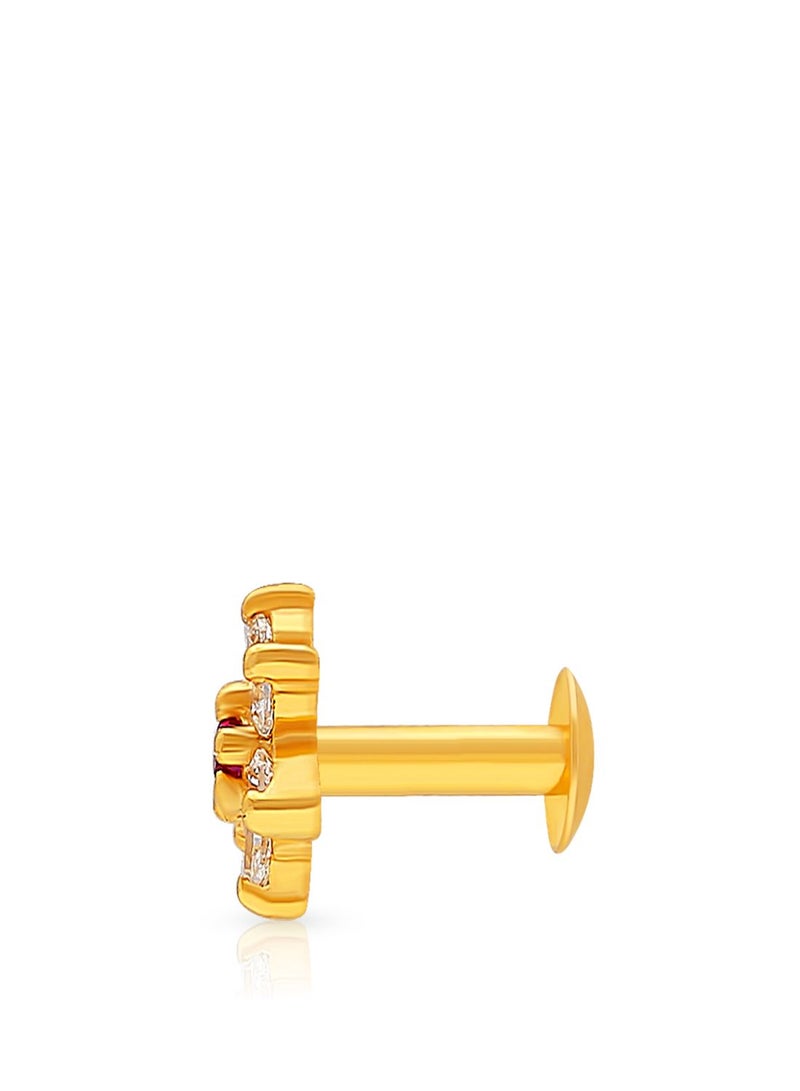 Malabar Gold and Diamonds 22 Karat 916 Purity Screw Nosepin for Women DZNP044Y - Image 3