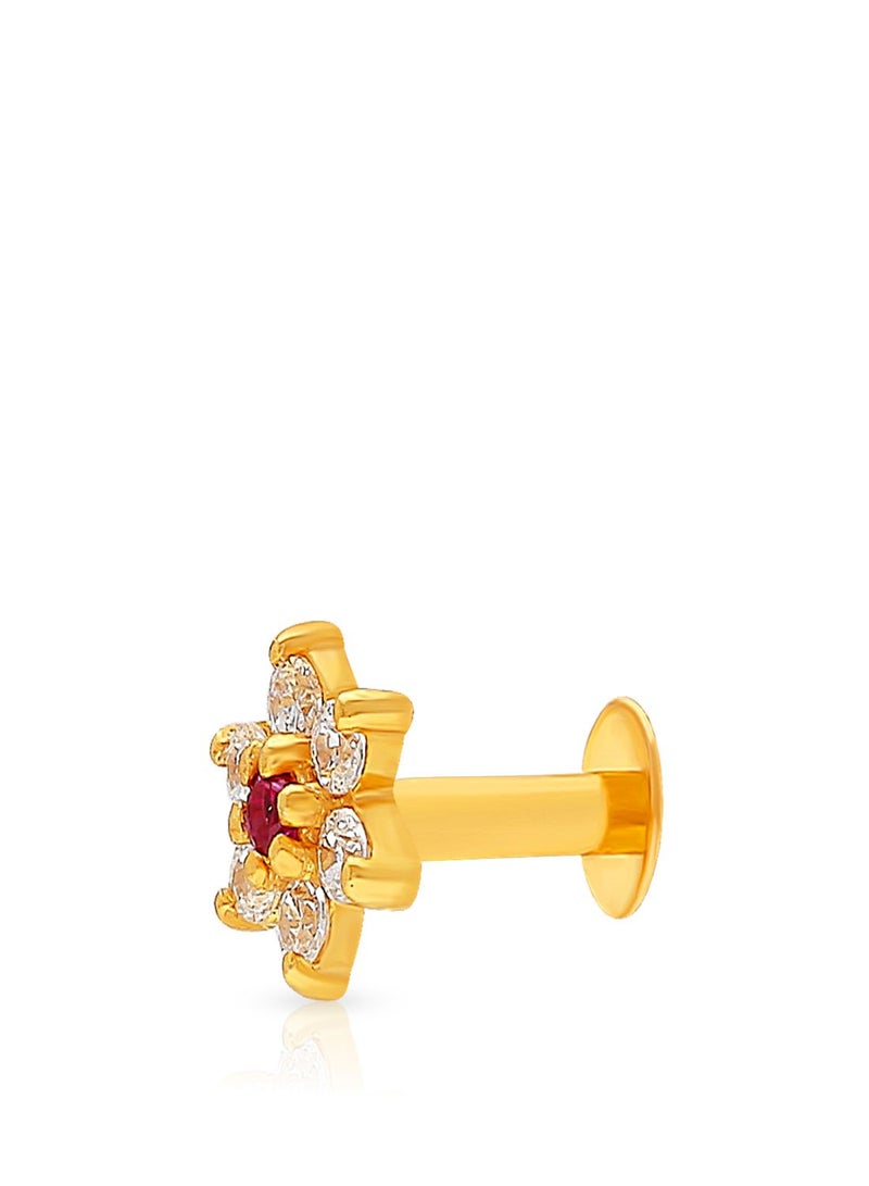 Malabar Gold and Diamonds 22 Karat 916 Purity Screw Nosepin for Women DZNP044Y - Image 1