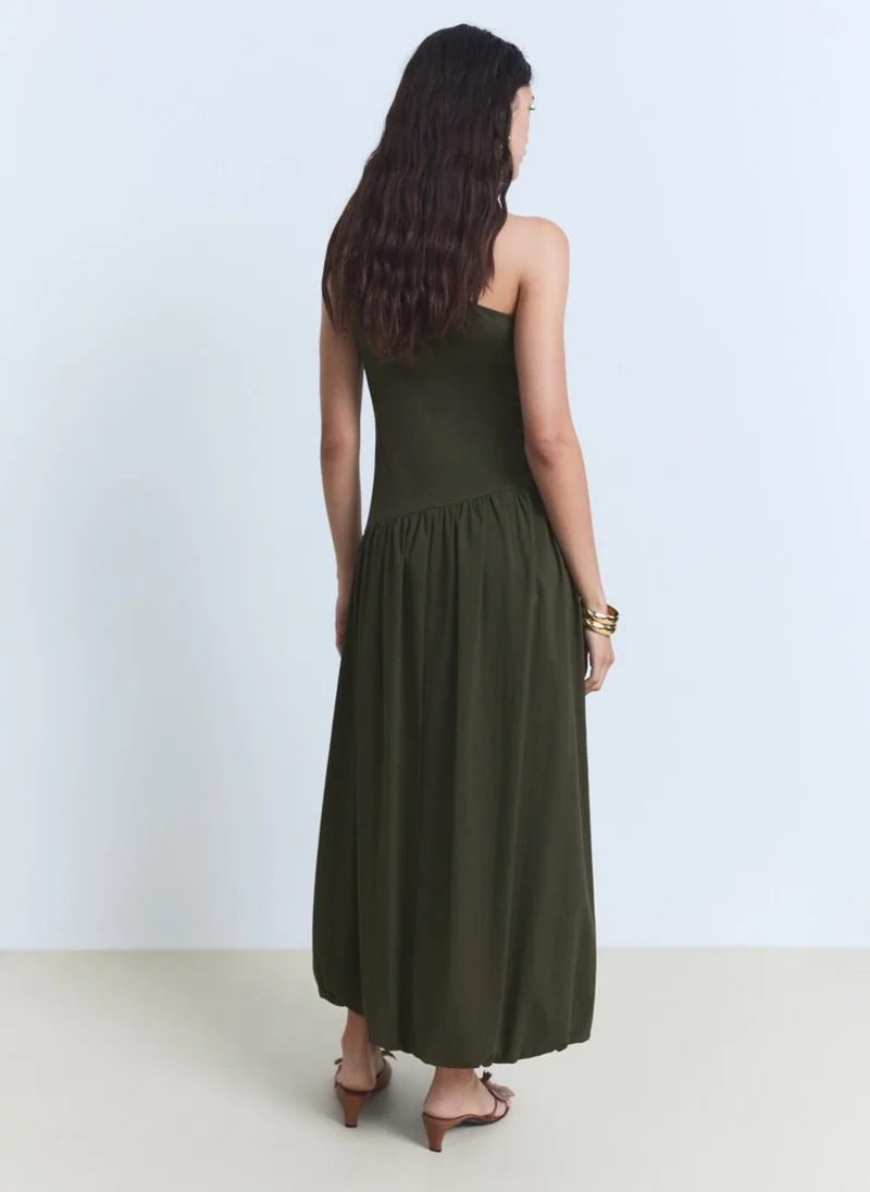 MANGO Asymmetrical Puffed Dress