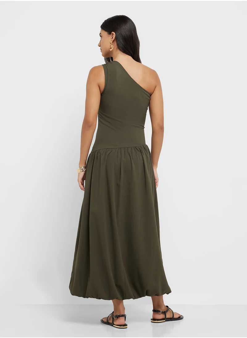 مانجو Asymmetrical Puffed Dress