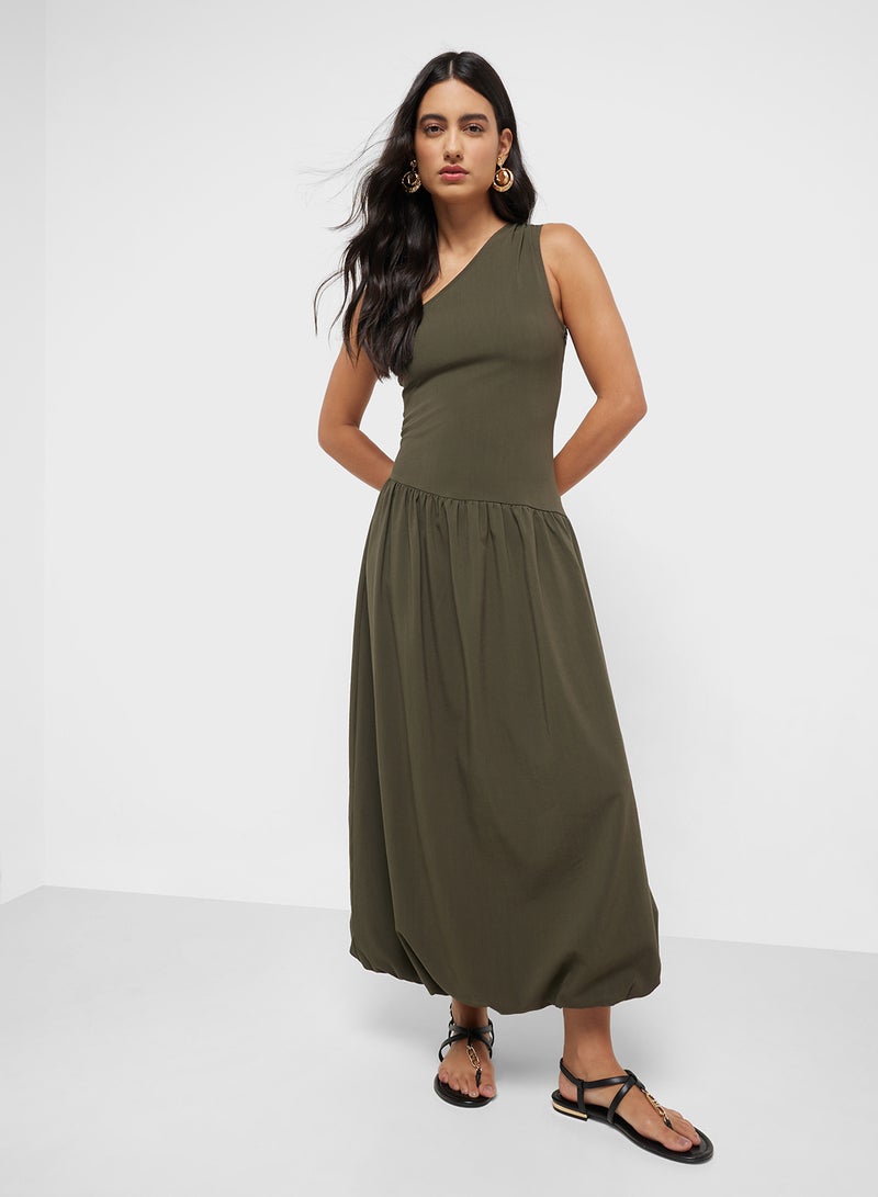 MANGO One-Shoulder Maxi Dress  - Image 4