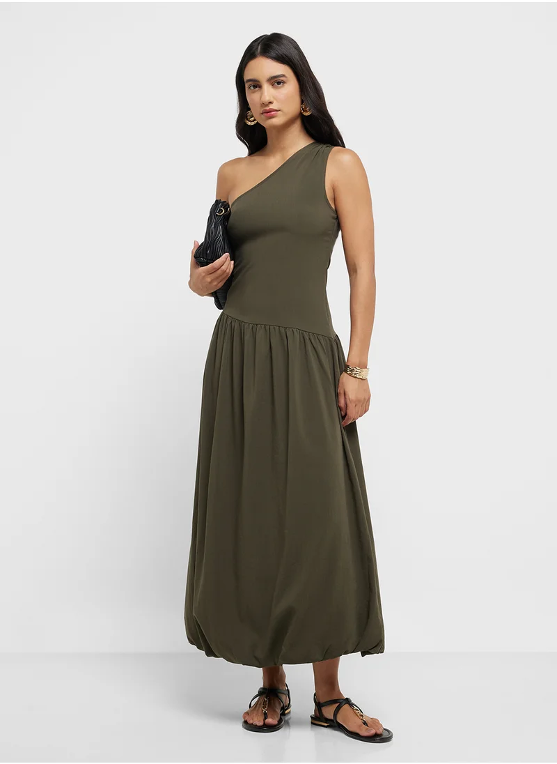 مانجو Asymmetrical Puffed Dress
