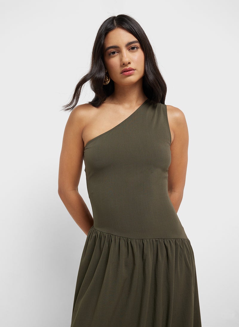 MANGO One-Shoulder Maxi Dress  - Image 3