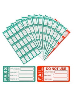 Pat Testing Stickers, 250 PCS Pass & 25 PCS Fail Pat Testing Labels, Green and Red Pat Test Labels for Electronic Portable Appliance Safety Test(1 * 1.6 in)