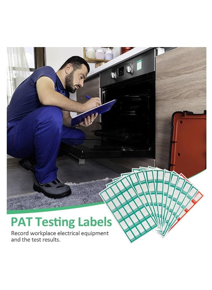 Midwest - Pat Testing Stickers, 250 PCS Pass & 25 PCS Fail Pat Testing Labels, Green and Red Pat Test Labels for Electronic Portable Appliance Safety Test(1 * 1.6 in) - Image 1