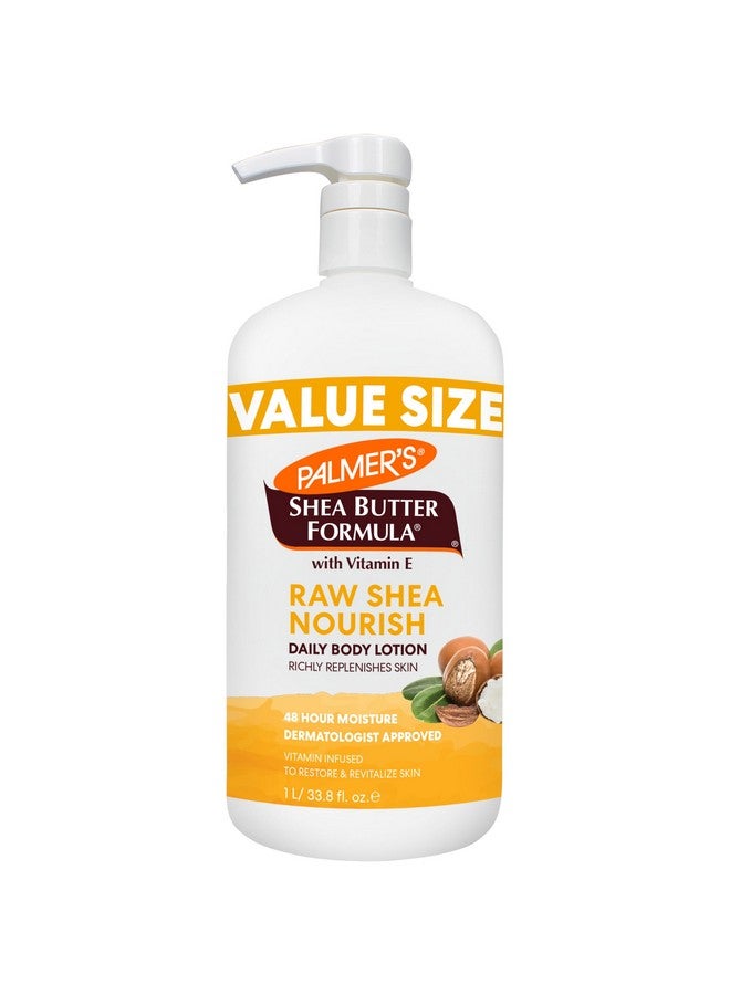 PALMER'S Palmer's Shea Formula Raw Shea Body Lotion for Dry Skin, Hand & Body Moisturizer, Value Size Pump Bottle, 33.8 Ounces (Pack of 1) - Image 1