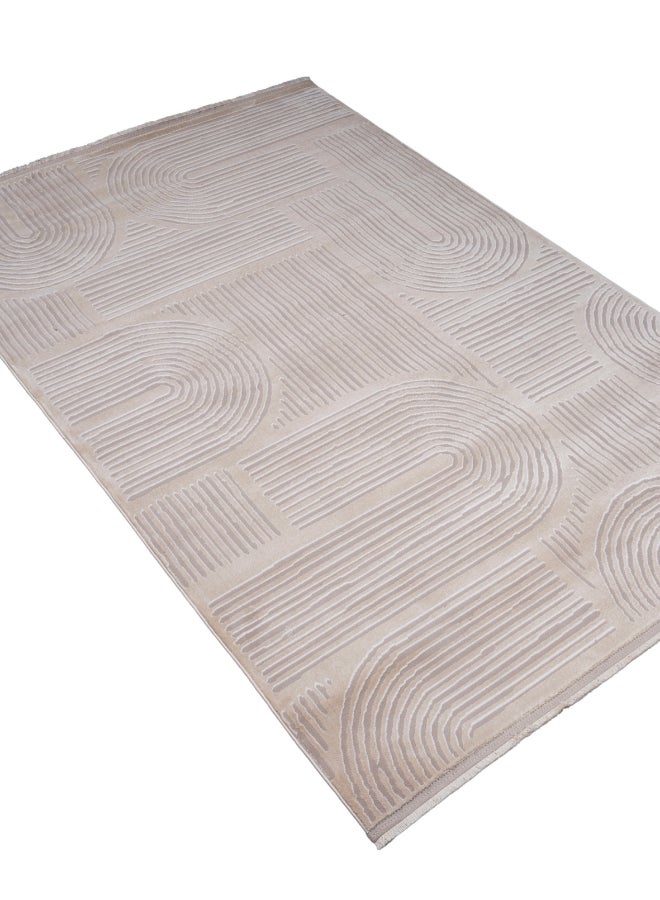 Almas Kavir Carpet Carpet Woven Rug in Soft Texture | Arabesque Boho Design - Beige | Size 100x200 cm (3.2x6.5 ft) | For Mid-Small sized Family room, Bedroom with twin or queen beds, Home office, Entry hallways, Foyers or Balcony - Image 5