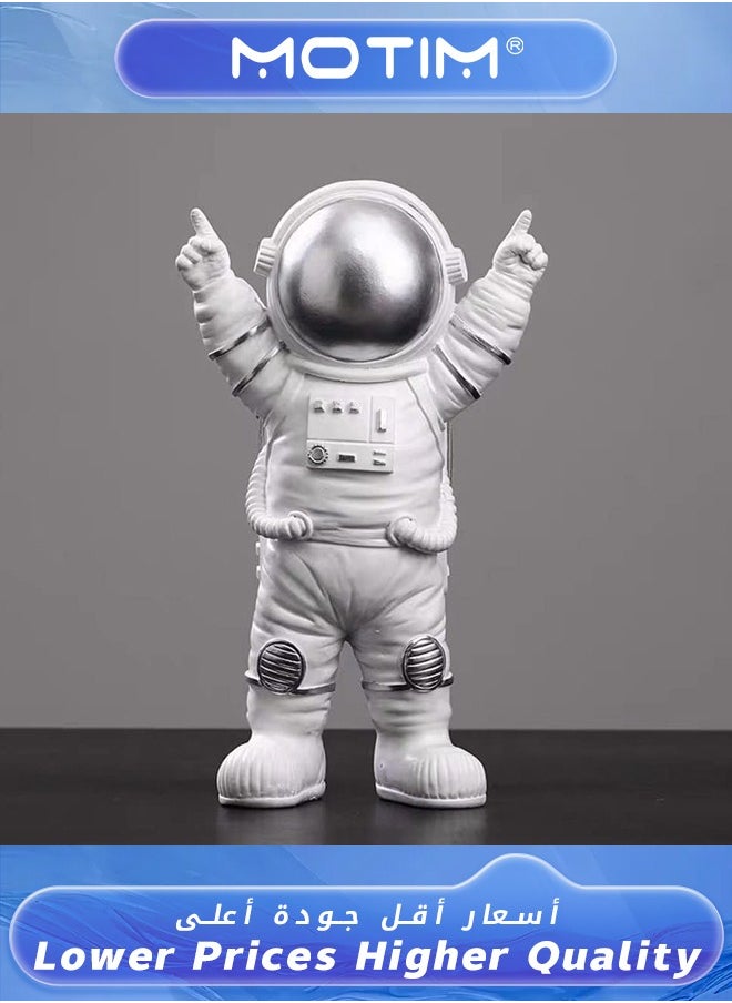 Motim Astronaut Room Decor Or Car Decorations,Resin Sculpture for Home Decor Modern Book Shelf TV Stand Decor Bedroom Office Desktop Decorative Ornaments-Silver  - Image 4