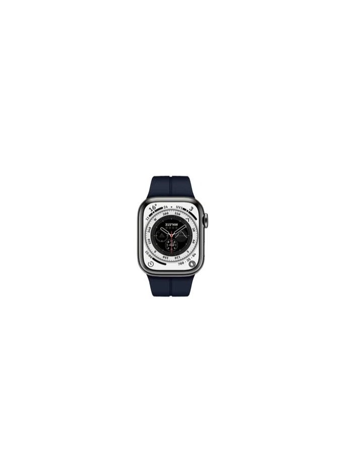 CATANES - Apple Watch Band 42mm 44mm 45mm 49mm Magnetic Band D-buckle Silicone Sport Strap Replacement Wrist Band Deep Blue - Image 1