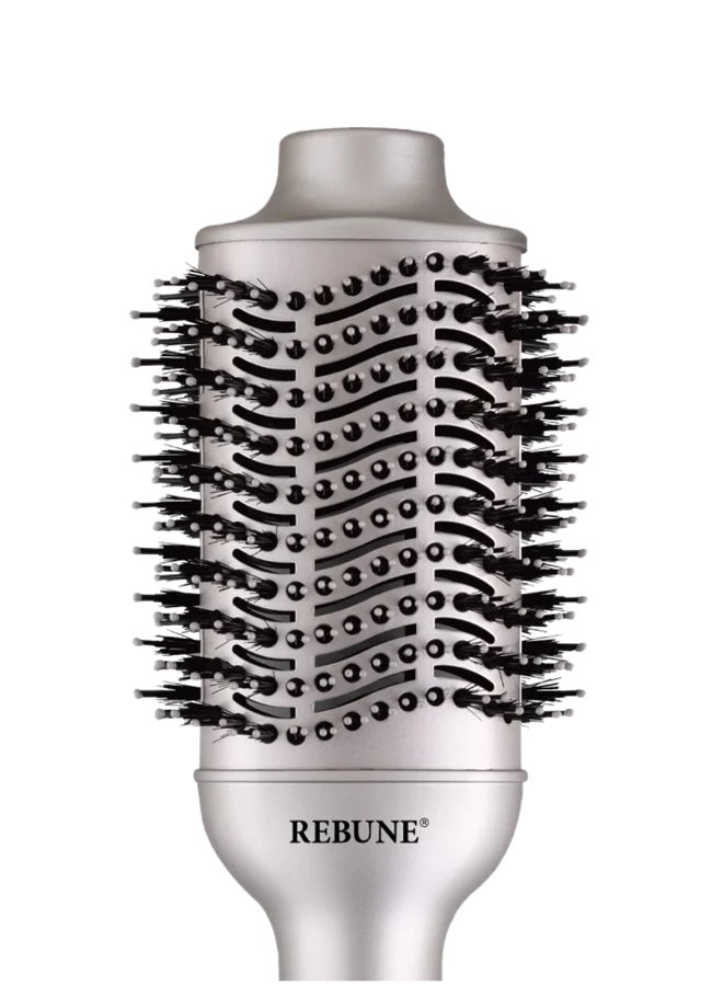 REBUNE Original 1300 Watts Hair Dryer Brush 3 In 1 Hot Air Styler For Hair Drying Straightening Curling Tool silver - Image 3