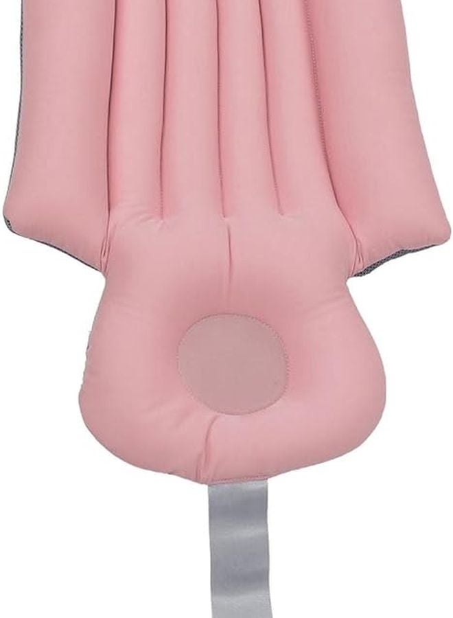 Pink Bath Cushion For Adults With Neck And Back Support Non Slip Bath Mat Soft Foam Particles - Image 4