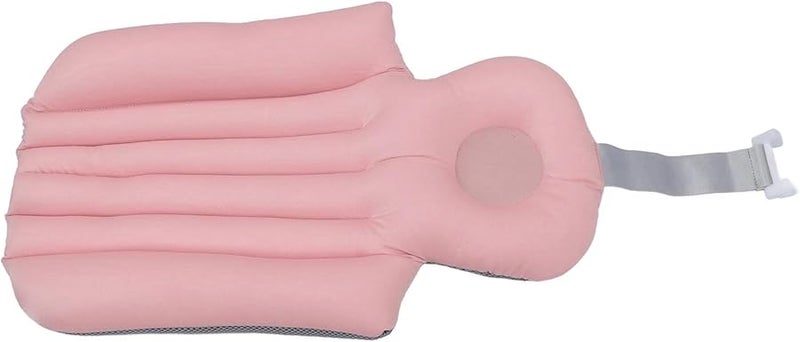 Pink Bath Cushion For Adults With Neck And Back Support Non Slip Bath Mat Soft Foam Particles - Image 5