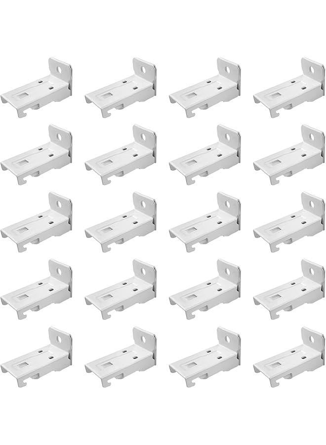 erorex Wall Mount Brackets for Flexible Curtain Track, Bendable Curtain Track Wall Mounting Hardware (20 PCS)  - Image 1