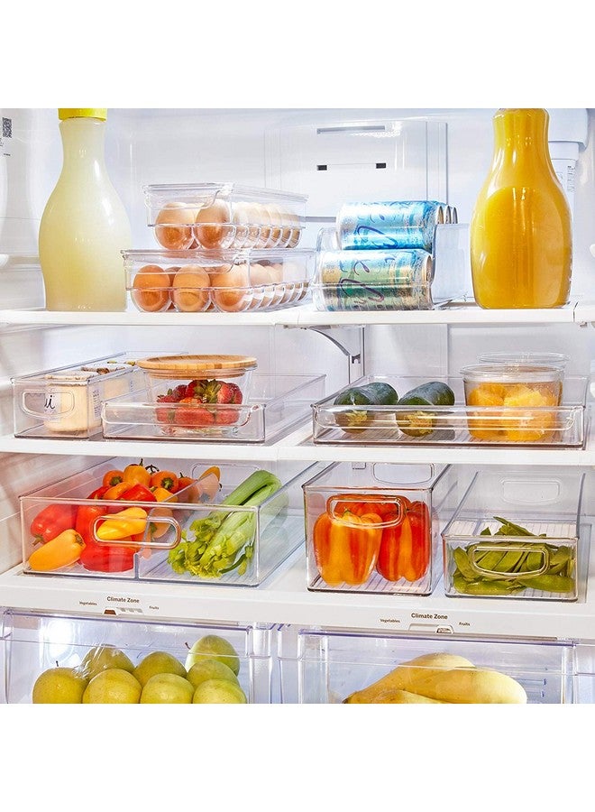 إنترديزاين منظم بيض بلاستيكي للثلاجة من آي ديزاين بمقبض أمامي - ١٤.٥٧ بوصة × ٦.٢٥ بوصة × ٣ بوصة، شفاف - Image 5