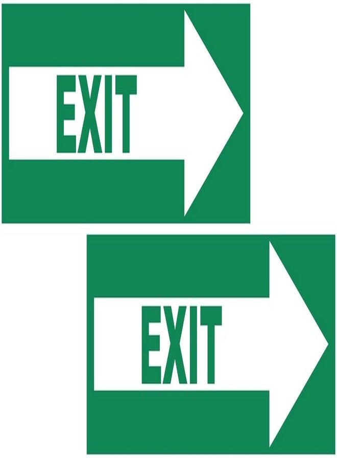 VAAIMAI Right Exit Arrow Sign Board 12X4 Inch Weather Protected 3mm Eco Friendly Sticker Board, Pack of 2 - Image 1