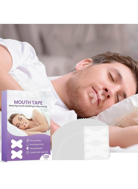 Sleep Strips,120 Pcs Anti Snoring Mouth Tape,Universal Adjustable Stop Snoring Sleeping Aid For Snoring Women And Men.