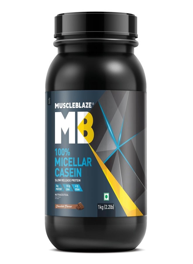 مسل بلايز MuscleBlaze 100% ميسيلار كازين (شوكولاتة، 1 كجم / 2.2 رطل) - Image 1