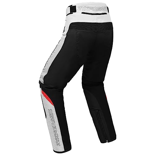 Zyxformis Motorcycle Pants for Men, Waterproof Windproof Motorbike Riding Gear Pants with Removable Armor for All Season Gray - Image 3