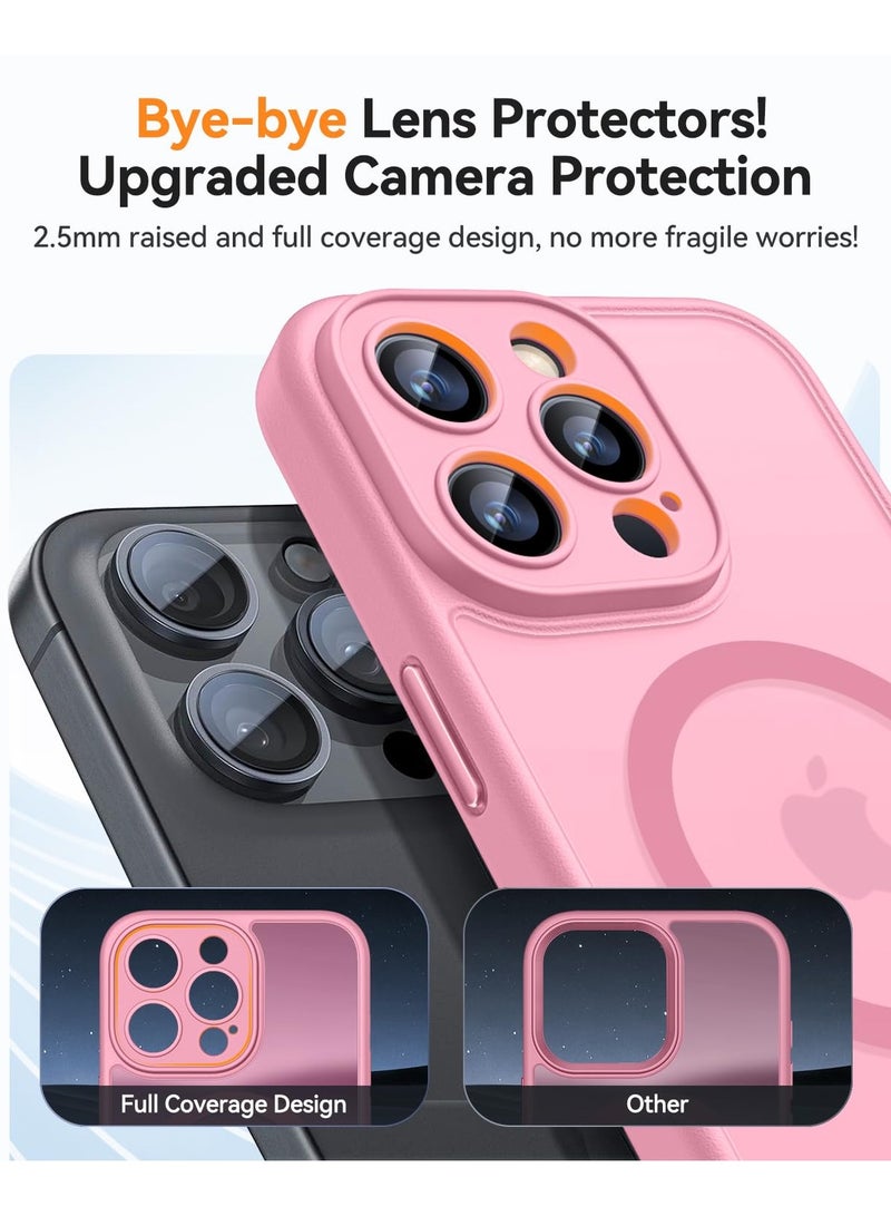 SOKAD MagSafe Matte Pink Case for iPhone 15 Pro Max, Full Camera Protection - Image 3