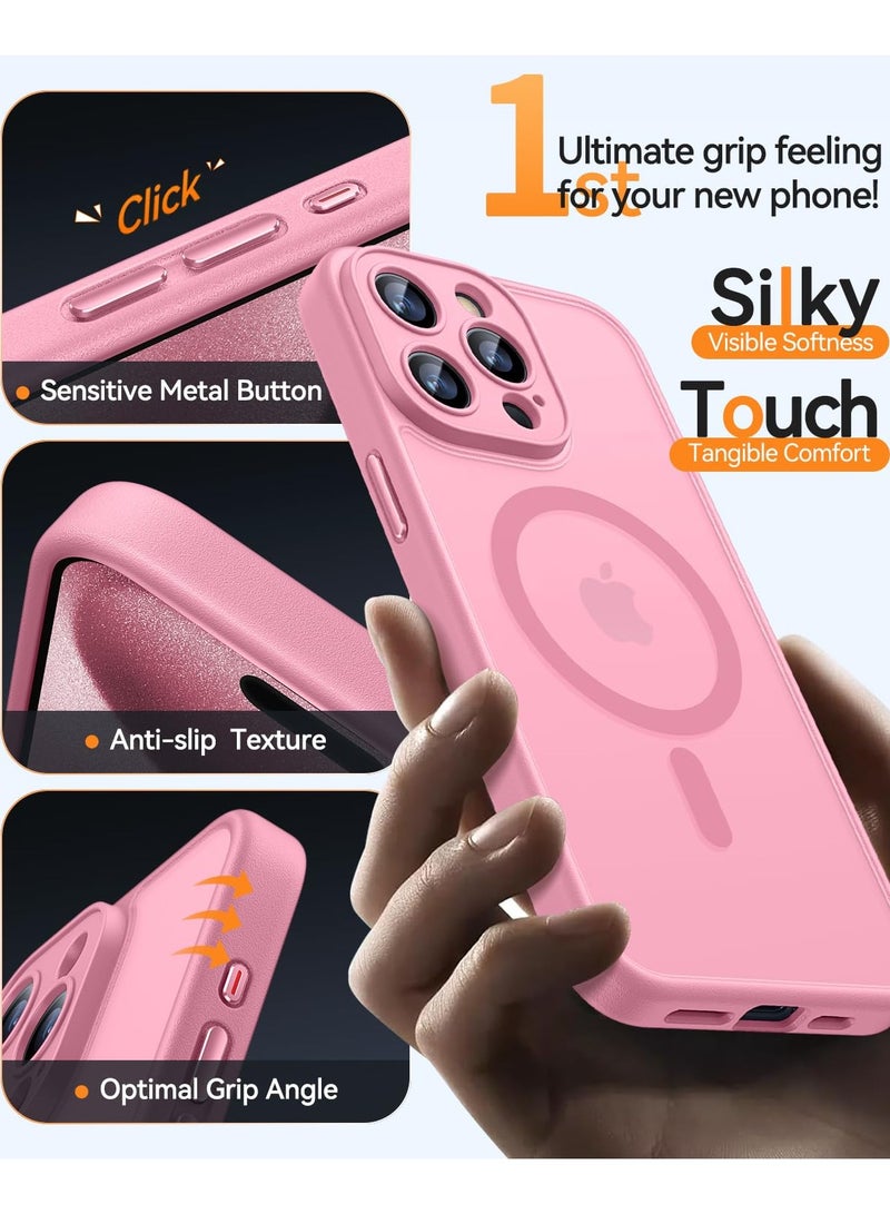 SOKAD MagSafe Matte Pink Case for iPhone 15 Pro Max, Full Camera Protection - Image 5