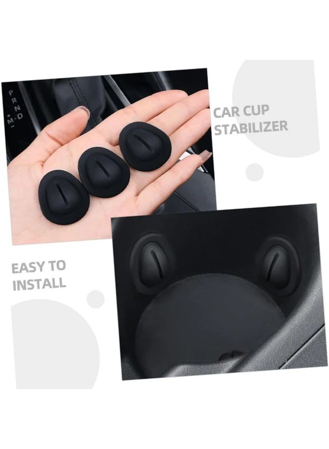 Black 8pcs Silicone Car Cup Holder Inserts Durable Easy to Use Anti Splash Coasters - Image 4