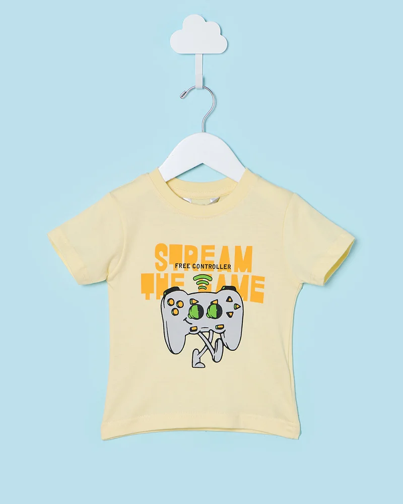 ردتاغ Infant Boys Yellow and White Pyjama Set