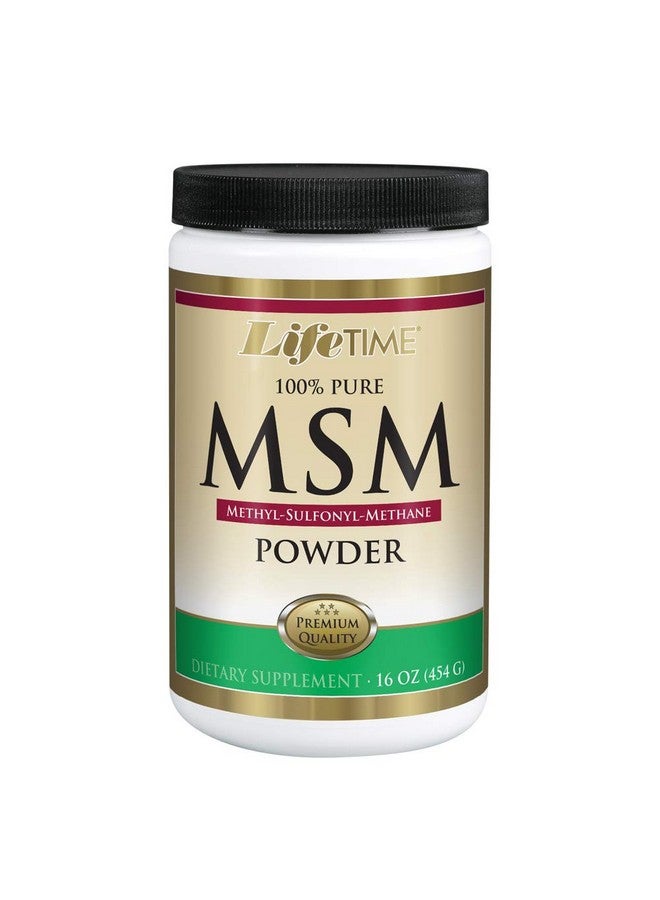Lifetime Lifetime 100% Pure MSM (Methylsulfonylmethane) Powder | Supports Healthy Joints & Skin | 2500 mg Per Serving | 16 oz, 180 Servings  - Image 1