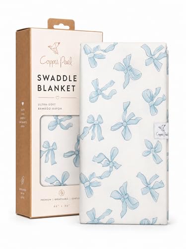 Copper Pearl Swaddle Blankets for Newborns Soft Stretchy Receiving Blankets for Boys and Girls Large 46 x 46 Inch Baby Blankets Lightweight and Breathable Swaddles Daphne - Image 1