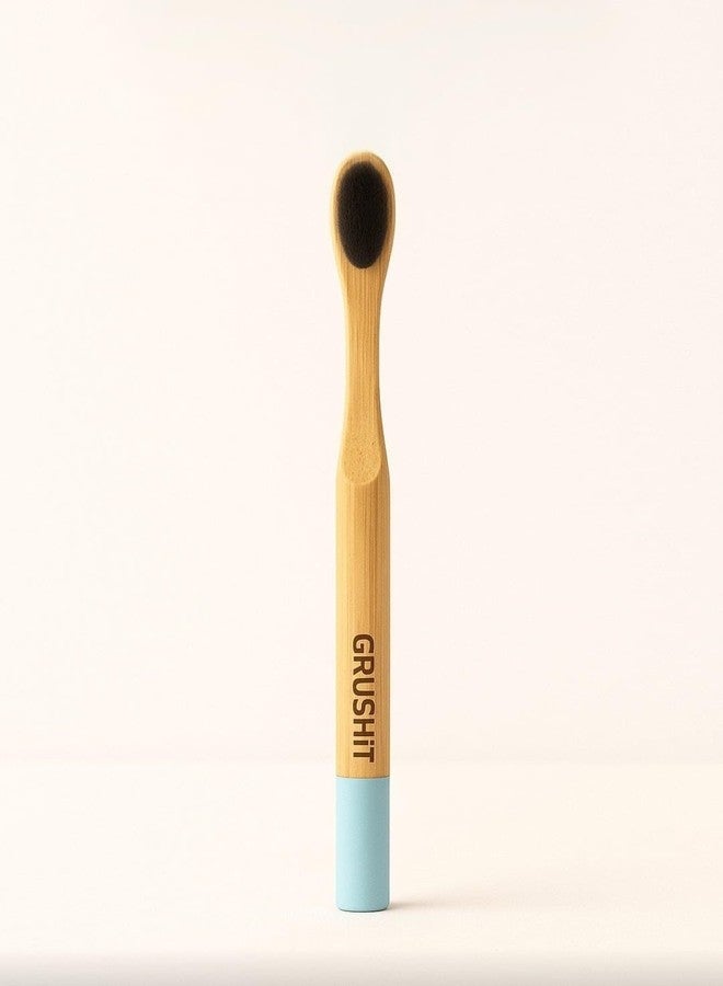 GRUSHit toothbrush for adults super soft eco-friendly bamboo tooth brush - with 20000 Nanobristles for sensitive teeth & gums (pack of 1) sustainable extra soft toothbrush - Image 1
