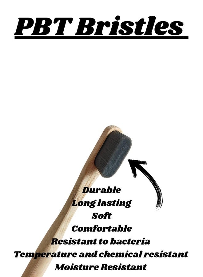 GRUSHit toothbrush for adults super soft eco-friendly bamboo tooth brush - with 20000 Nanobristles for sensitive teeth & gums (pack of 1) sustainable extra soft toothbrush - Image 4