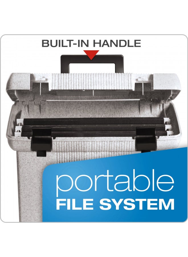 Pendaflex Portable File Box, 11"H x 14" W x 11 1/8" D, Granite (41747) - Image 2