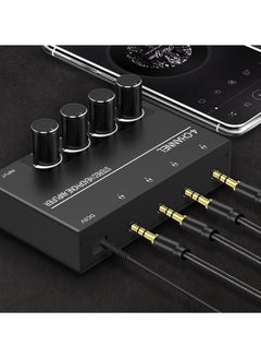 SYOSI 4 Channel Headphone Amplifier, Stereo Audio Amp Splitter with 4 Headphones Output Jacks and Audio Input - Ideal for Music Sharing and DJ  - Image 3