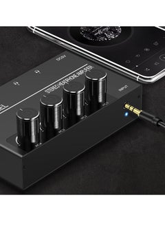 SYOSI 4 Channel Headphone Amplifier, Stereo Audio Amp Splitter with 4 Headphones Output Jacks and Audio Input - Ideal for Music Sharing and DJ  - Image 4