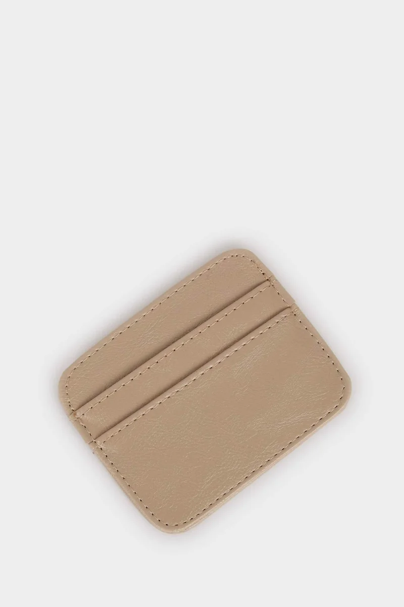 ديفاكتو Woman Faux Leather Business Card Wallet