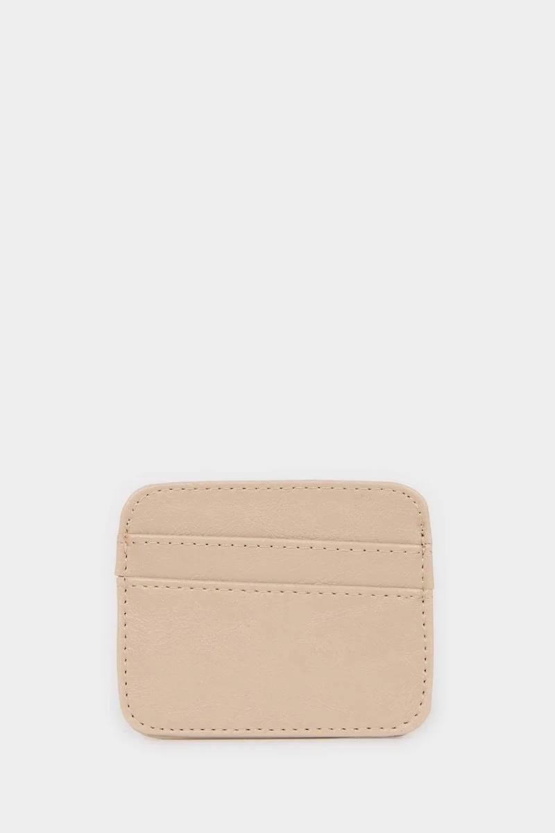 ديفاكتو Woman Faux Leather Business Card Wallet