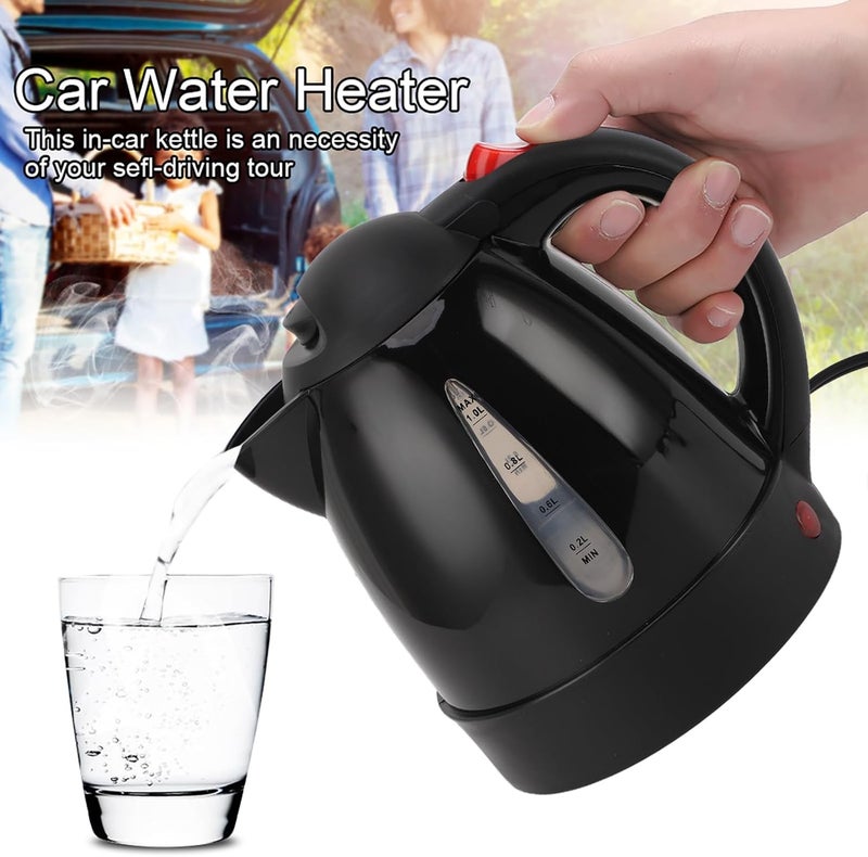 BROLEO Car Electric Kettle, 24V 1000ml Portable Car Kettle Water Boiler with Auto Shut Off & Cigarette Lighter, Stainless Steel Road Trip Car Truck Water Heater for Hot Water, Tea, Coffee - Image 4