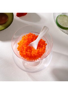 Patelai Glass Caviar Chiller Server Set Caviar Spoons 3.2 Inch Shell Spoon Mother Of Pearl Caviar Spoons Round Handle For Caviar  Egg  Ice Cream  Coffee  Restaurant Serving  6 Pieces  - Image 3