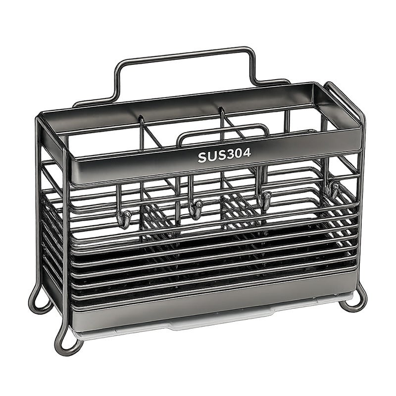 304 Stainless Steel Chopstick Holder Kitchen Utensil Storage Rack - Image 5