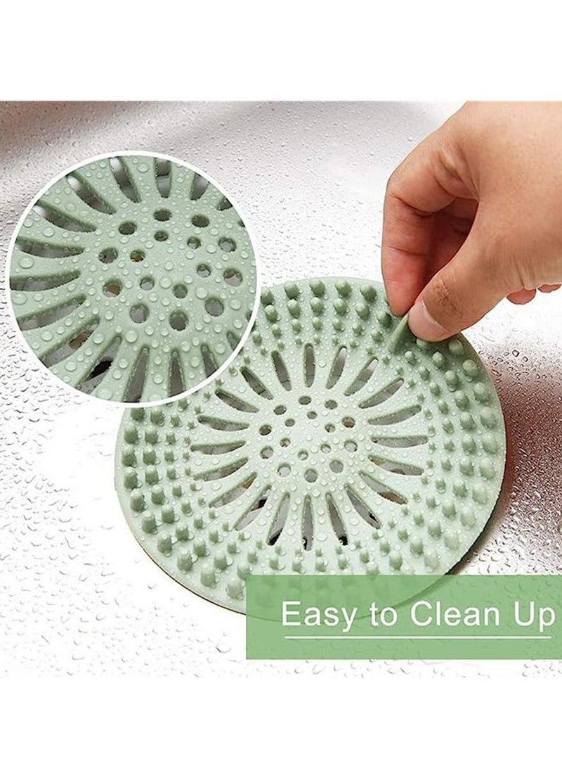 Generic Hair Catcher Durable Silicone Hair Stopper Shower Drain Covers Easy to Install and Clean Suit for Bathroom Bathtub and Kitchen 5 Pack  - Image 4