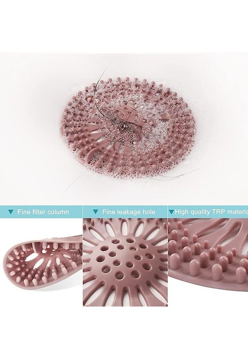 Generic Hair Catcher Durable Silicone Hair Stopper Shower Drain Covers Easy to Install and Clean Suit for Bathroom Bathtub and Kitchen 5 Pack  - Image 5