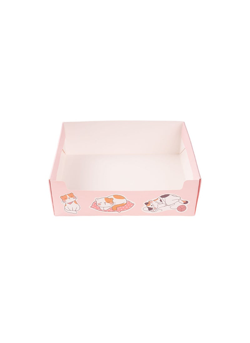 Kidle Disposable Portable Cat Litter Pan Traveling Folding Large Capacity Litter Pan Thickened Household Cat Products Foldable Cardboard Paper Kitty Tray Cat Litter Box Indoor Outdoor  - Image 1